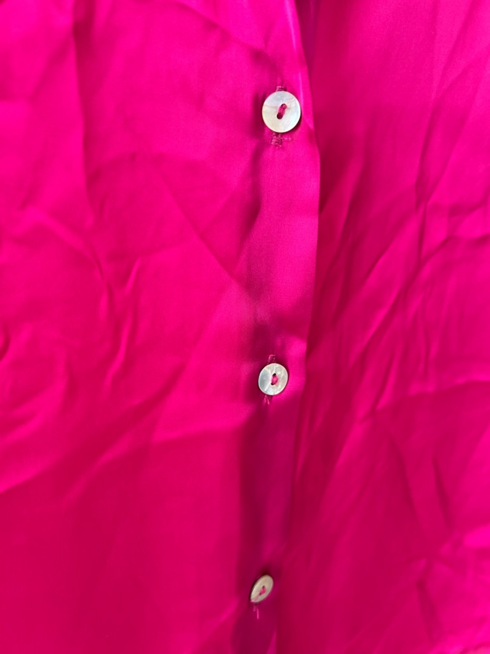 Zara Button-Front Long Sleeve Women’s XS Shirt - Fuchsia - Picture 3 of 4